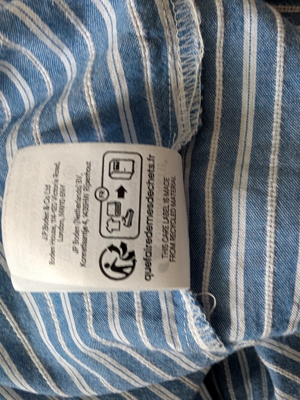 Boden Blue and White Striped Smocked Dress - Picture 4 of 5